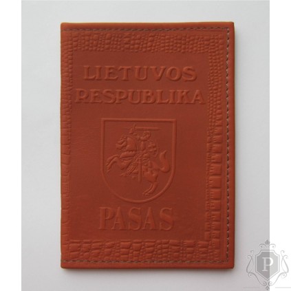 Rankų darbo lietuviškas paso dėklas "LT-carm"