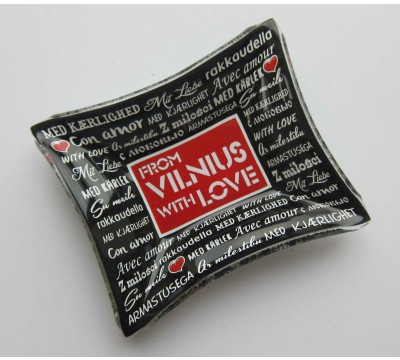 Suvenyrinė lėkštė From Vilnius with love