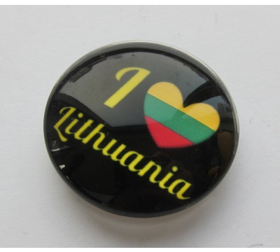 Stiklinis magnetas "I love Lithuania"