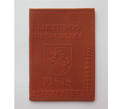 Rankų darbo lietuviškas paso dėklas "LT-carm"